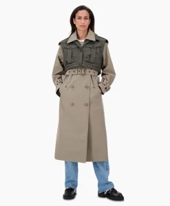 Airforce Trenchcoat Body Warmer Trench Khaki*Dames Jassen