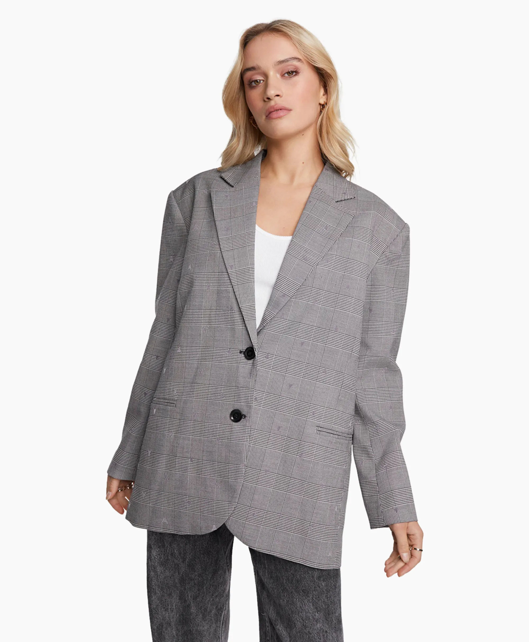 Alix The Label Blazer Woven Special Checked Zwart*Dames Blazers