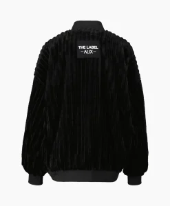 Alix The Label Jack Woven Rib Fur Bomber Zwart*Dames Jassen
