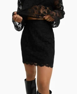 Alix The Label Minirok Ladies Woven Lace Mini Zwart*Dames Rokken