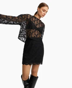Alix The Label Minirok Ladies Woven Lace Mini Zwart*Dames Rokken