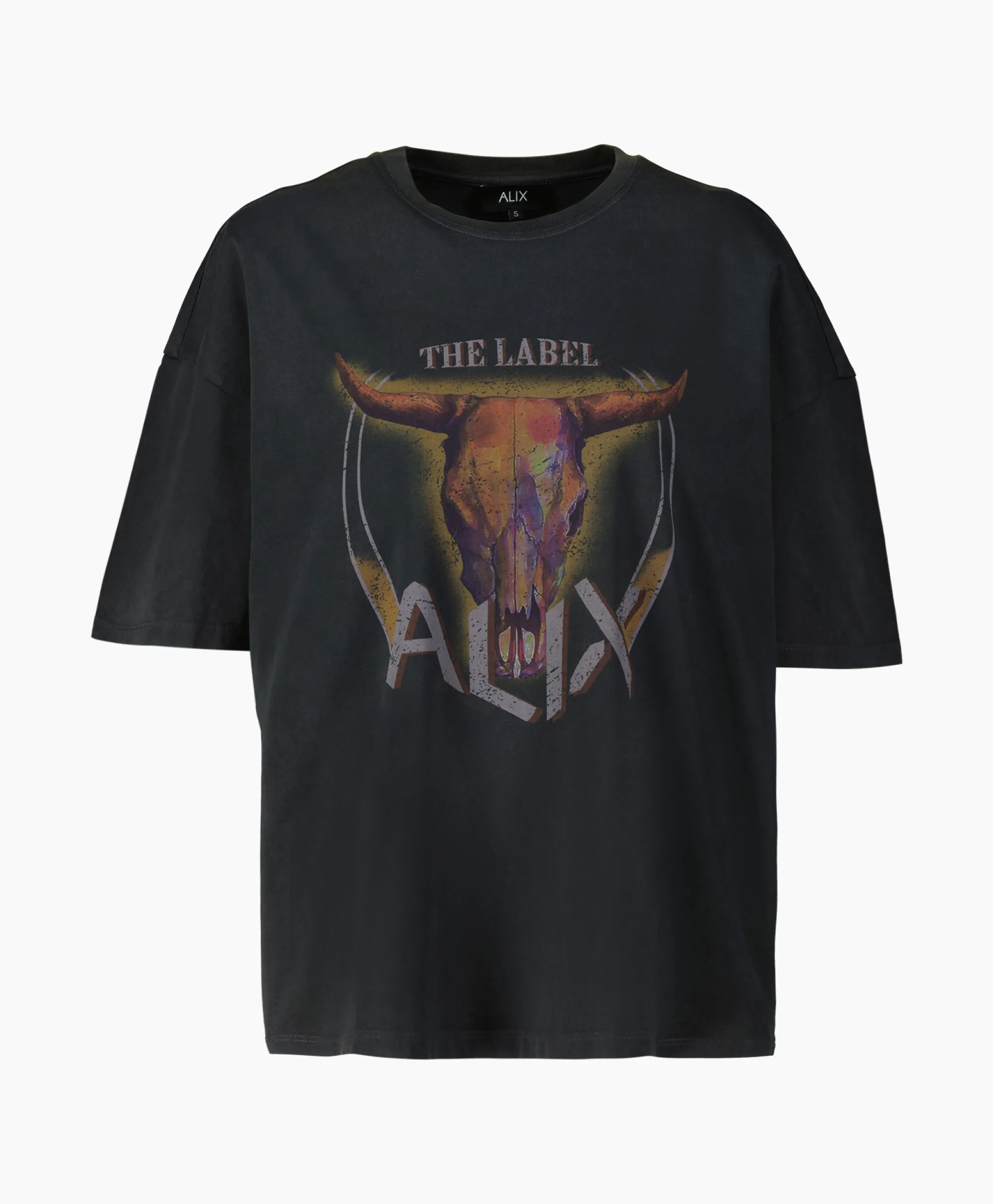 Alix The Label T-Shirt Korte Mouw Knitted Bull Zwart*Dames T-Shirts & Tops