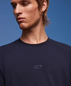 Alpha Tauri T-Shirt Korte Mouw Ata Janso Blauw*Heren T-Shirts