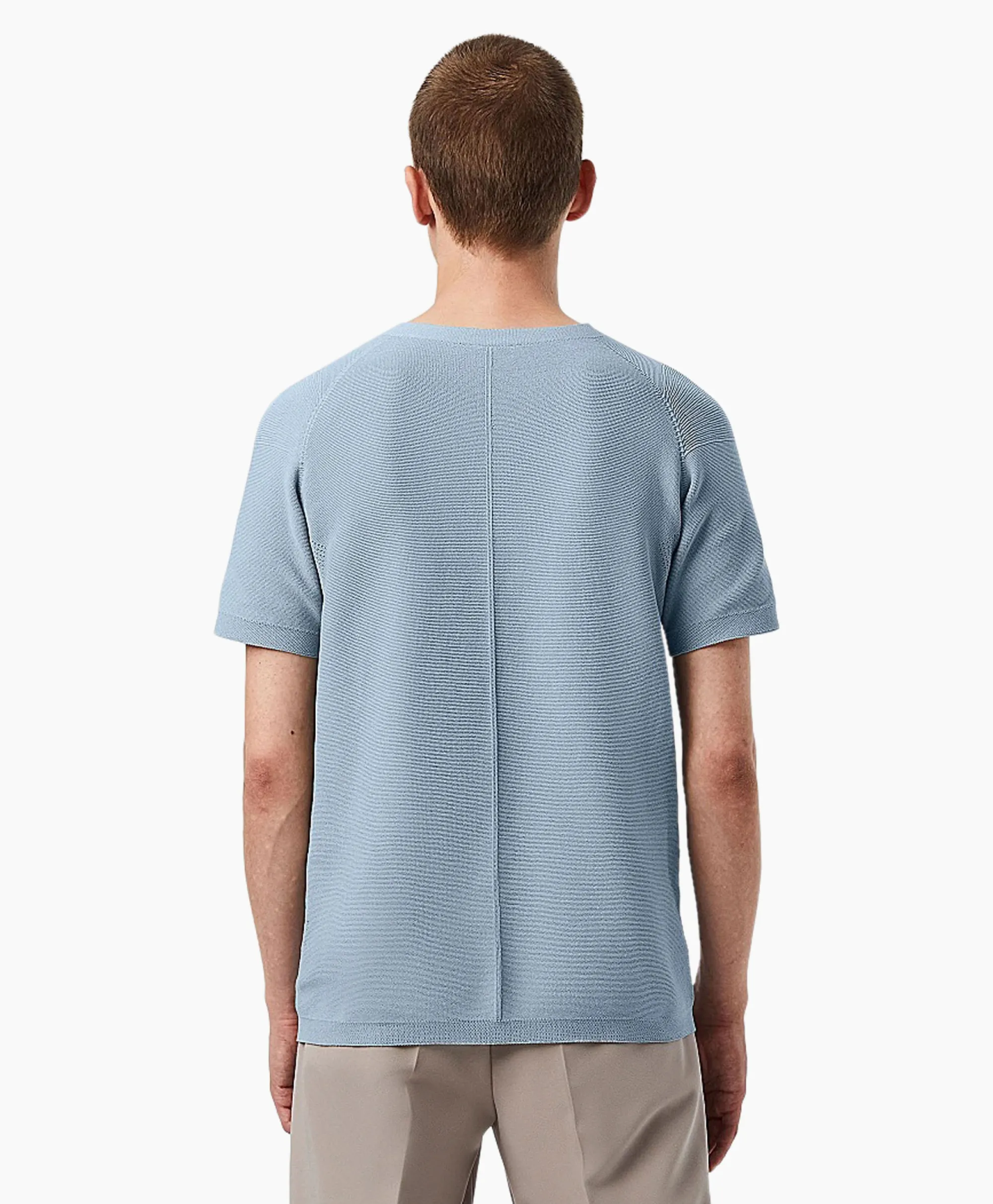 Alpha Tauri T-Shirt Korte Mouw Fosos Licht Blauw*Heren T-Shirts