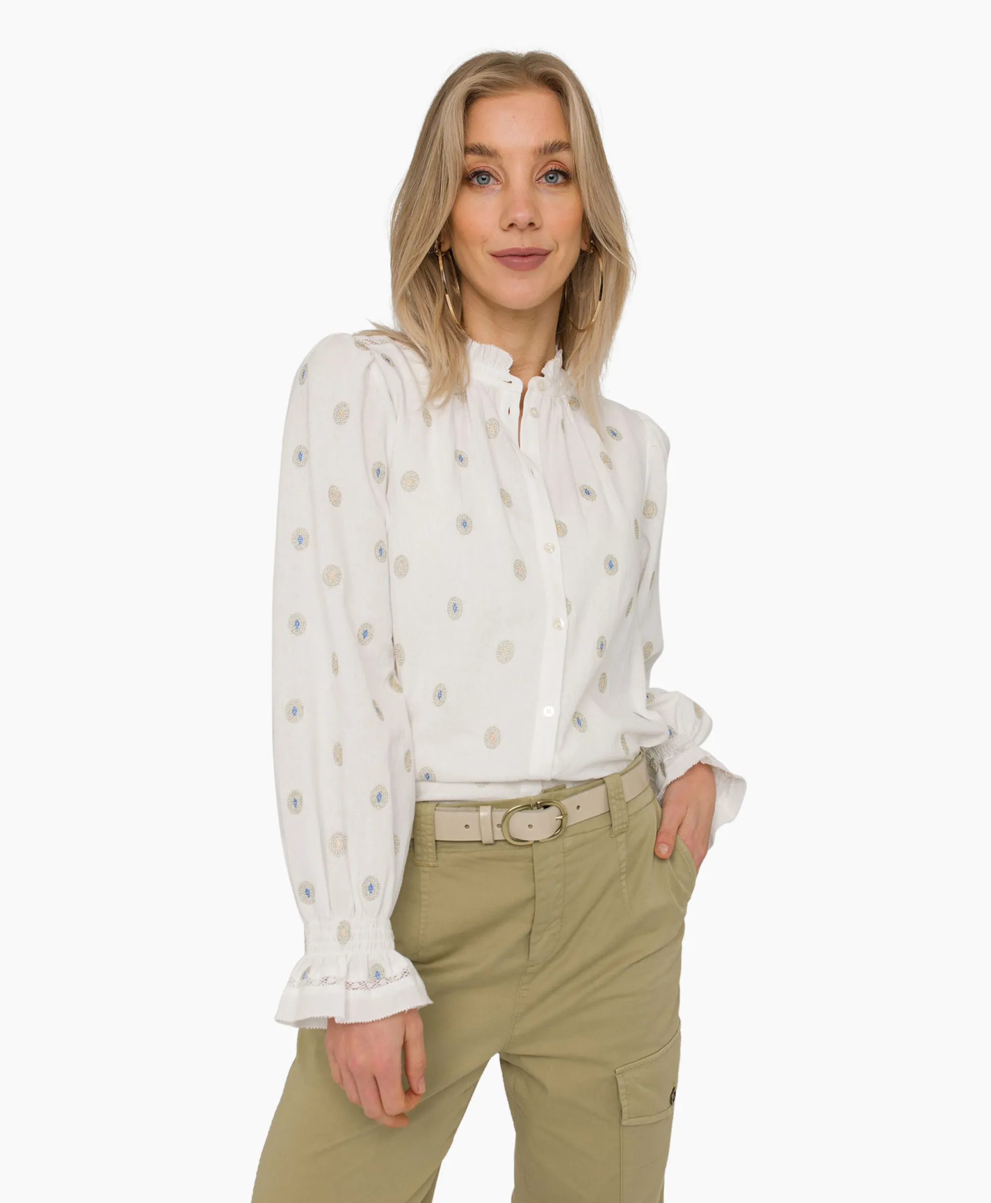 Anna Van Toor Blouse 17A05-03172B-1 Off White*Dames Blouses