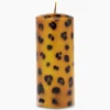 Anna+nina Kaars Large Leopard Print Pillar Candle Bruin*Lifestyle Lifestyle