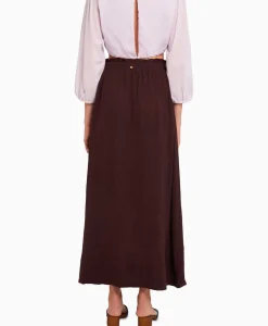 Antik Batik Maxi Rok Magoo1Ski Bruin*Dames Rokken