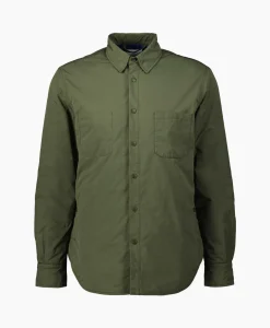 Aspesi Overhemd Camicia Alvaro Wool Donker Groen*Heren Overhemden