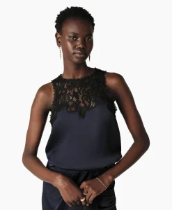 Ba&sh Ba&Sh Top Clea Donker Blauw*Dames T-Shirts & Tops