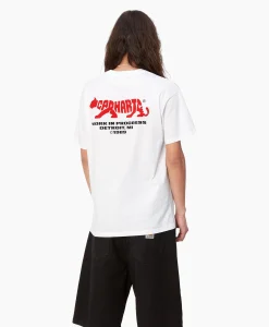 Carhartt Wip T-Shirt Korte Mouw Rocky Wit*Heren T-Shirts