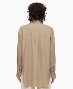 Closed Blouse Shirt With Pocket Grijs*Dames Blouses