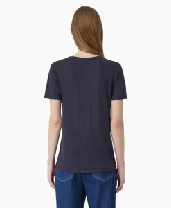 Closed T-Shirt Korte Mouw V-Neck Blauw*Dames T-Shirts & Tops