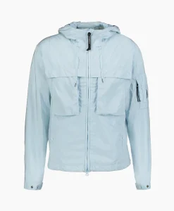 Cp Company Jack Chrome R Hooded Licht Blauw*Heren Jassen