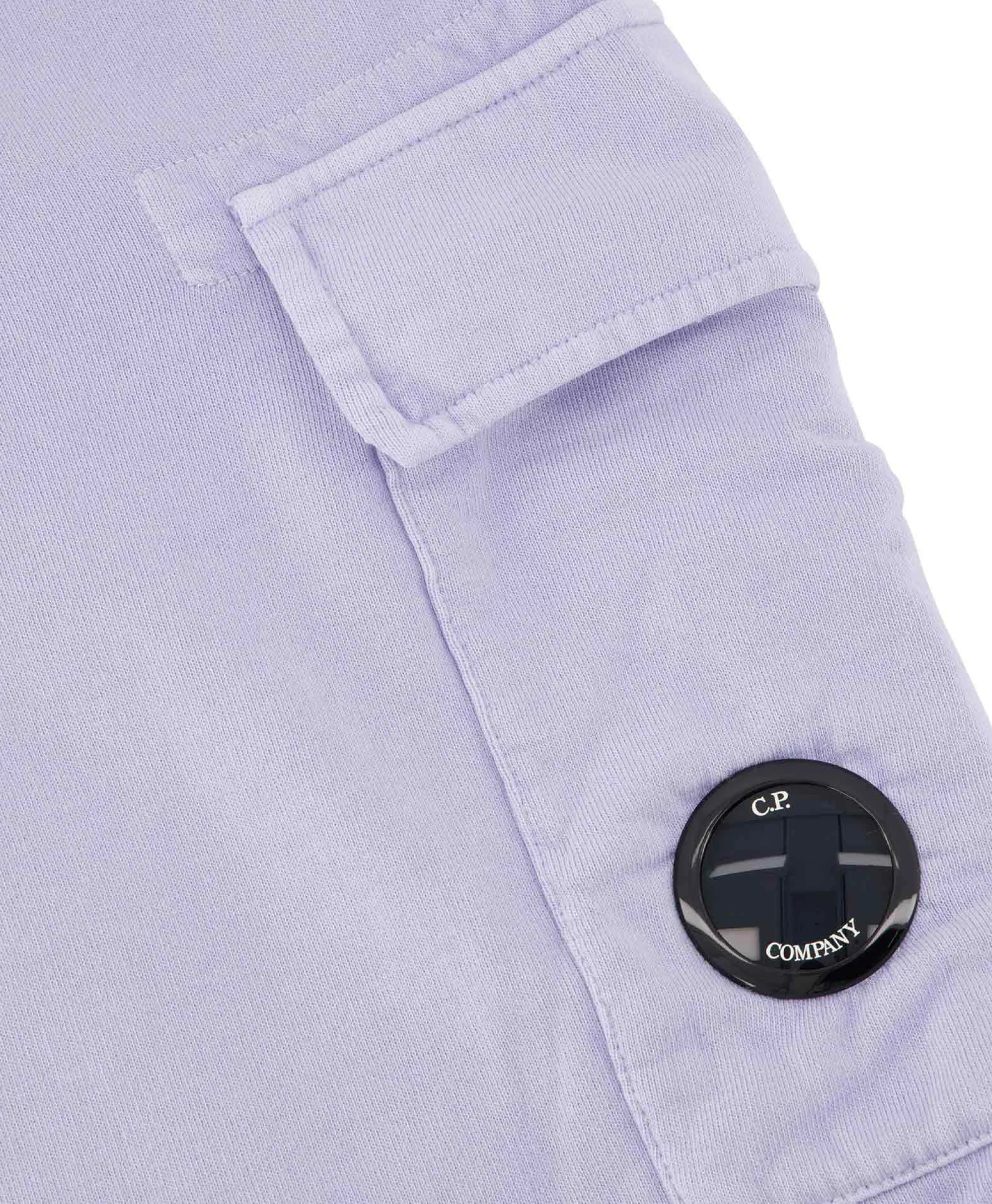 Cp Company Korte Broek Short Fleece Cargo Lila*Heren Broeken