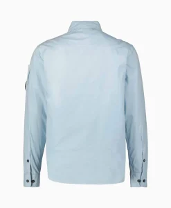 Cp Company Overshirt Gabardine Zipped Licht Blauw*Heren Jassen