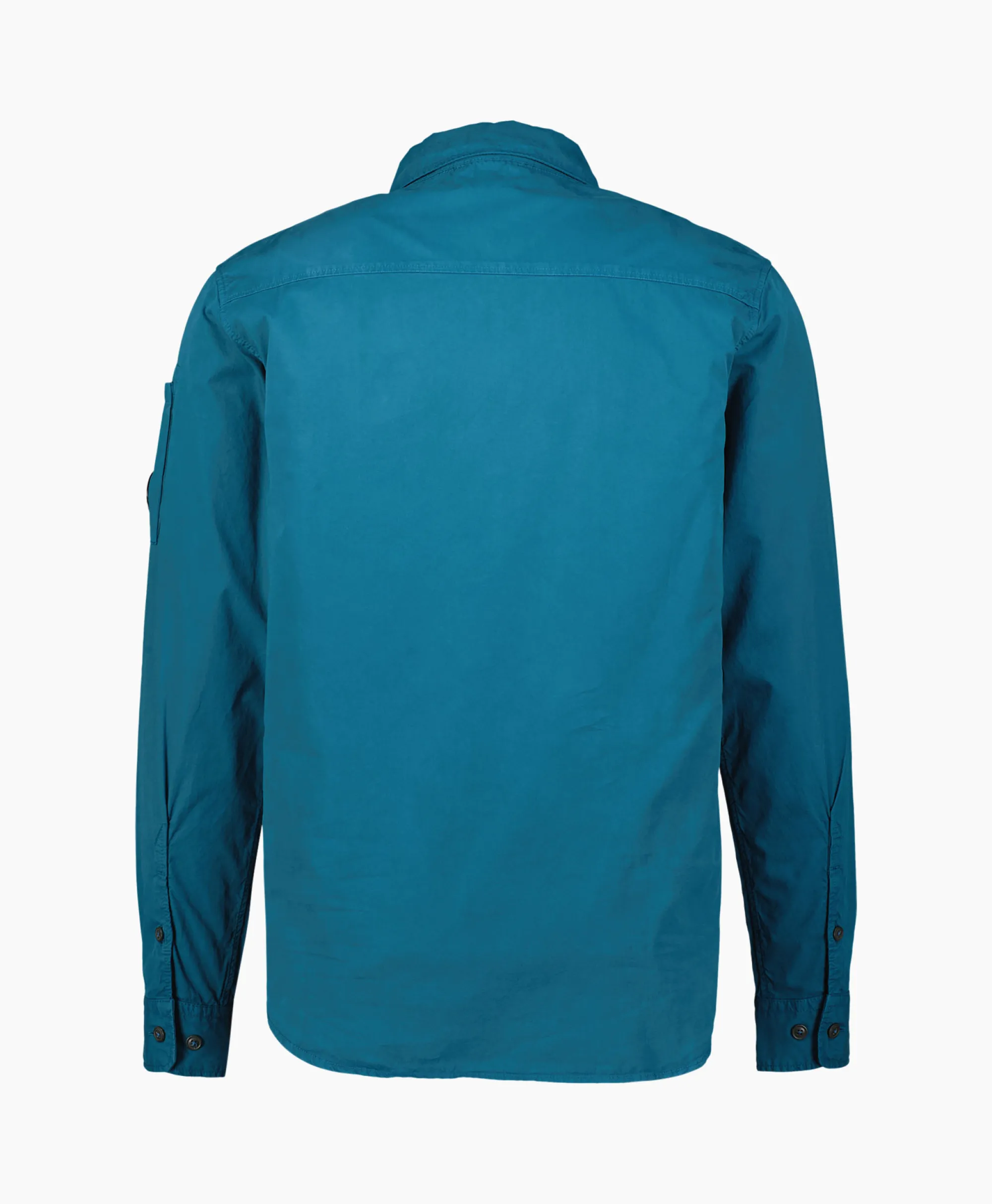 Cp Company Overshirt Gabardine Zipped Blauw*Heren Jassen