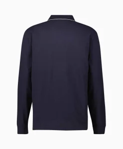Cp Company Polo Stretch Piquet Regular Long Sleeve Donker Blauw*Heren Polo's