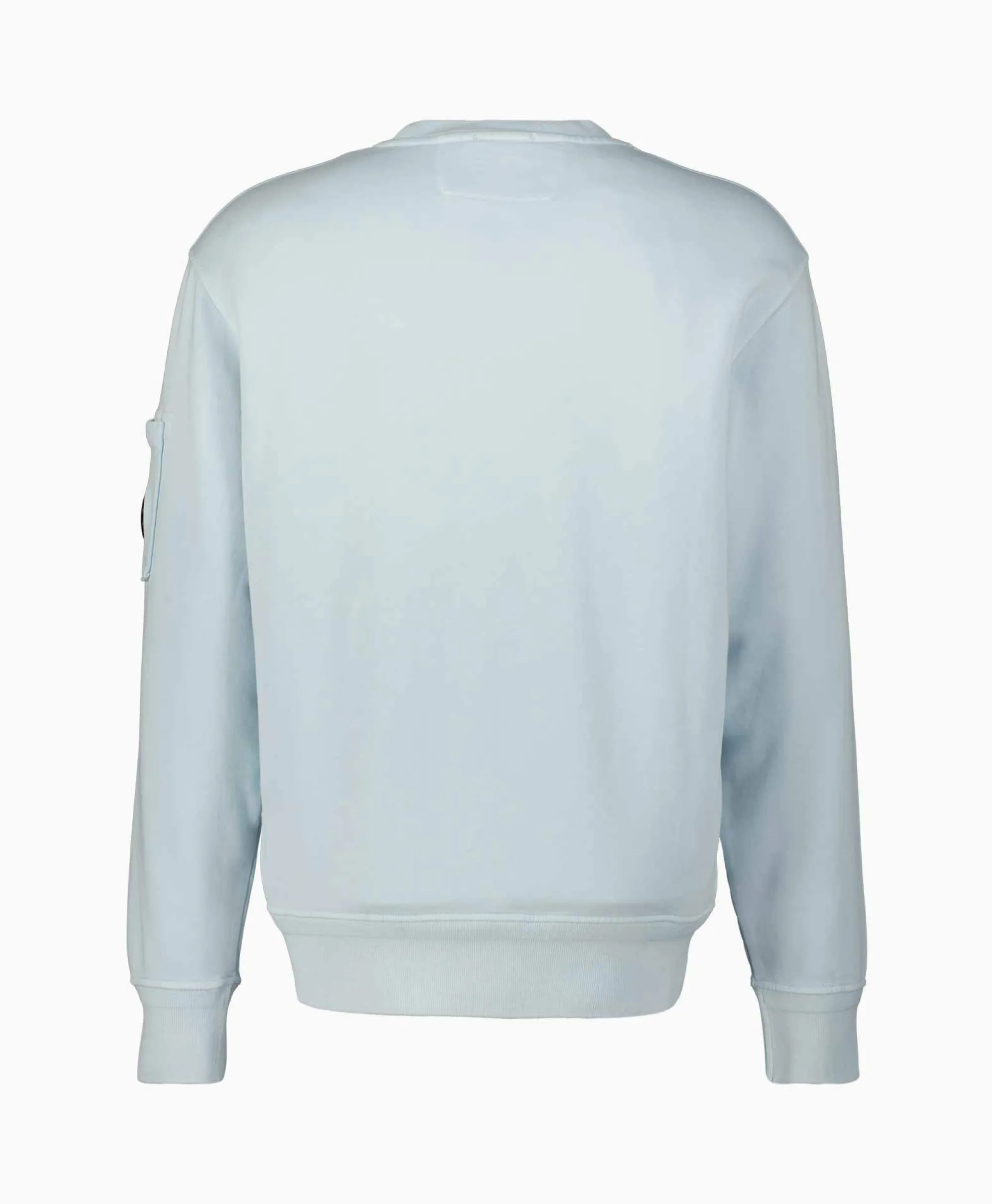 Cp Company Sweater Cotton Diagonal Fleece Lens Licht Blauw*Heren Truien