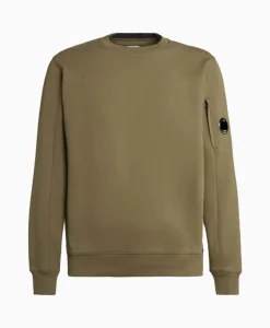 Cp Company Sweater Diagonal Raised Fleece Groen*Heren Truien
