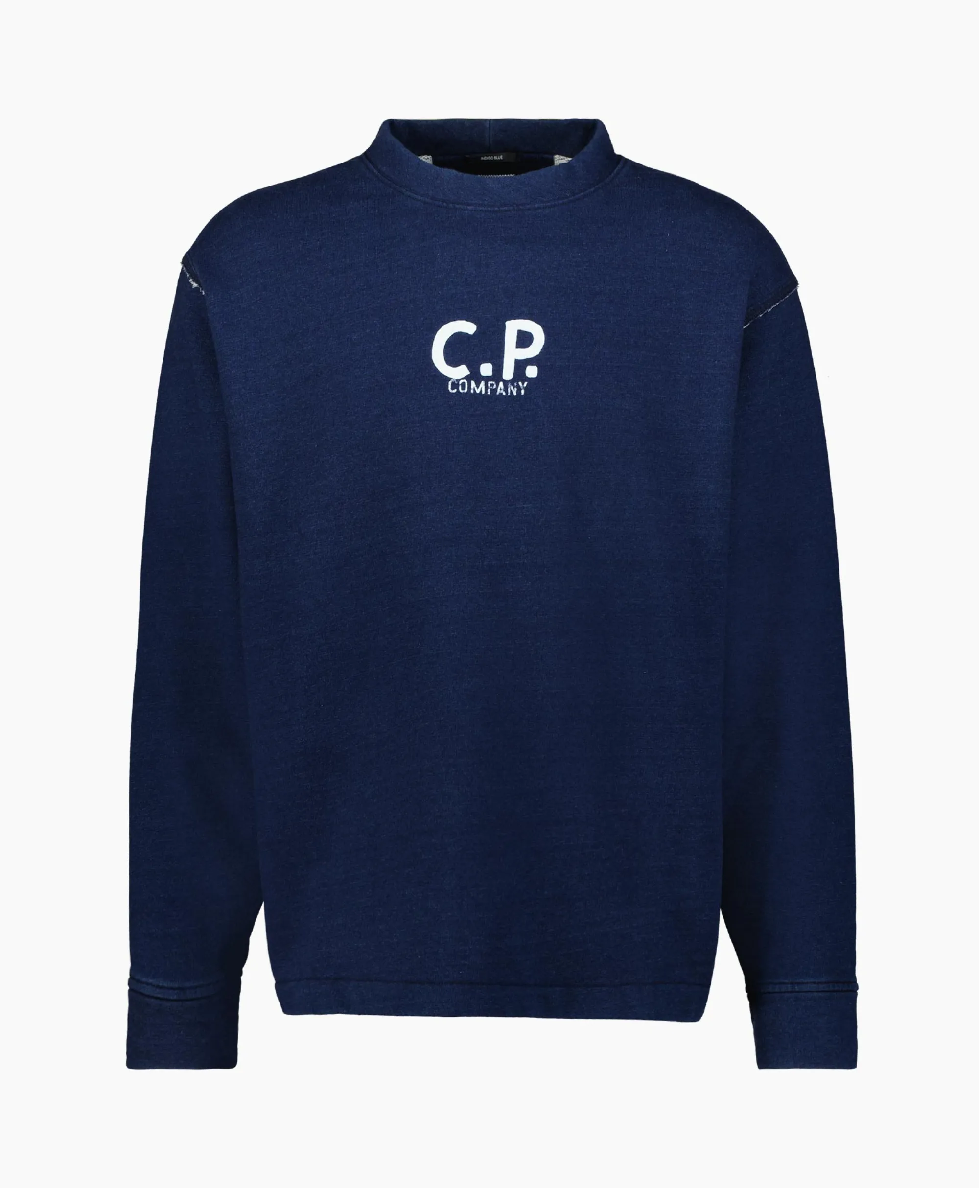 Cp Company Sweater Indigo Fleece Blauw*Heren Truien