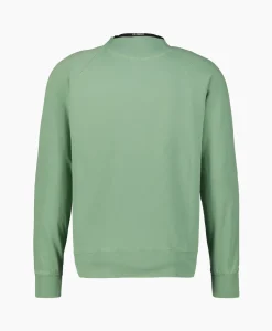 Cp Company Sweater Light Fleece Logo Groen*Heren Truien