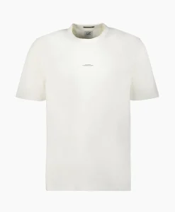 Cp Company T-Shirt Metrolopolis Mercerized Jersey Logo Wit*Heren T-Shirts