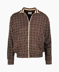 Drole De Monsieur Jack La Veste Survet' Velours Monogramme Bruin*Heren Vesten