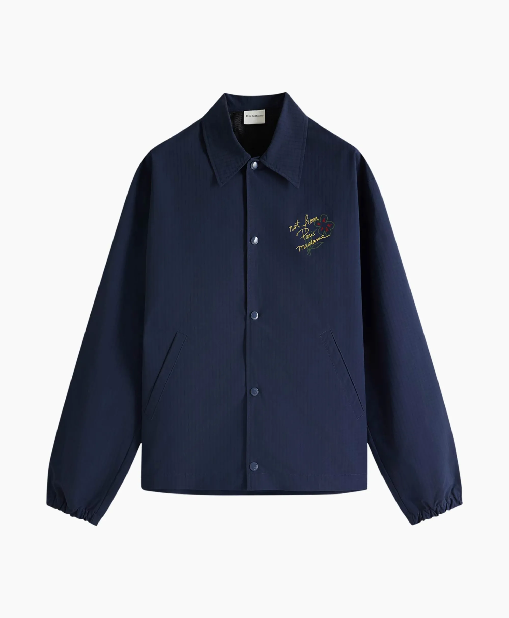 Drole De Monsieur Jack La Veste Slogan Esquisse Donker Blauw*Heren Jassen