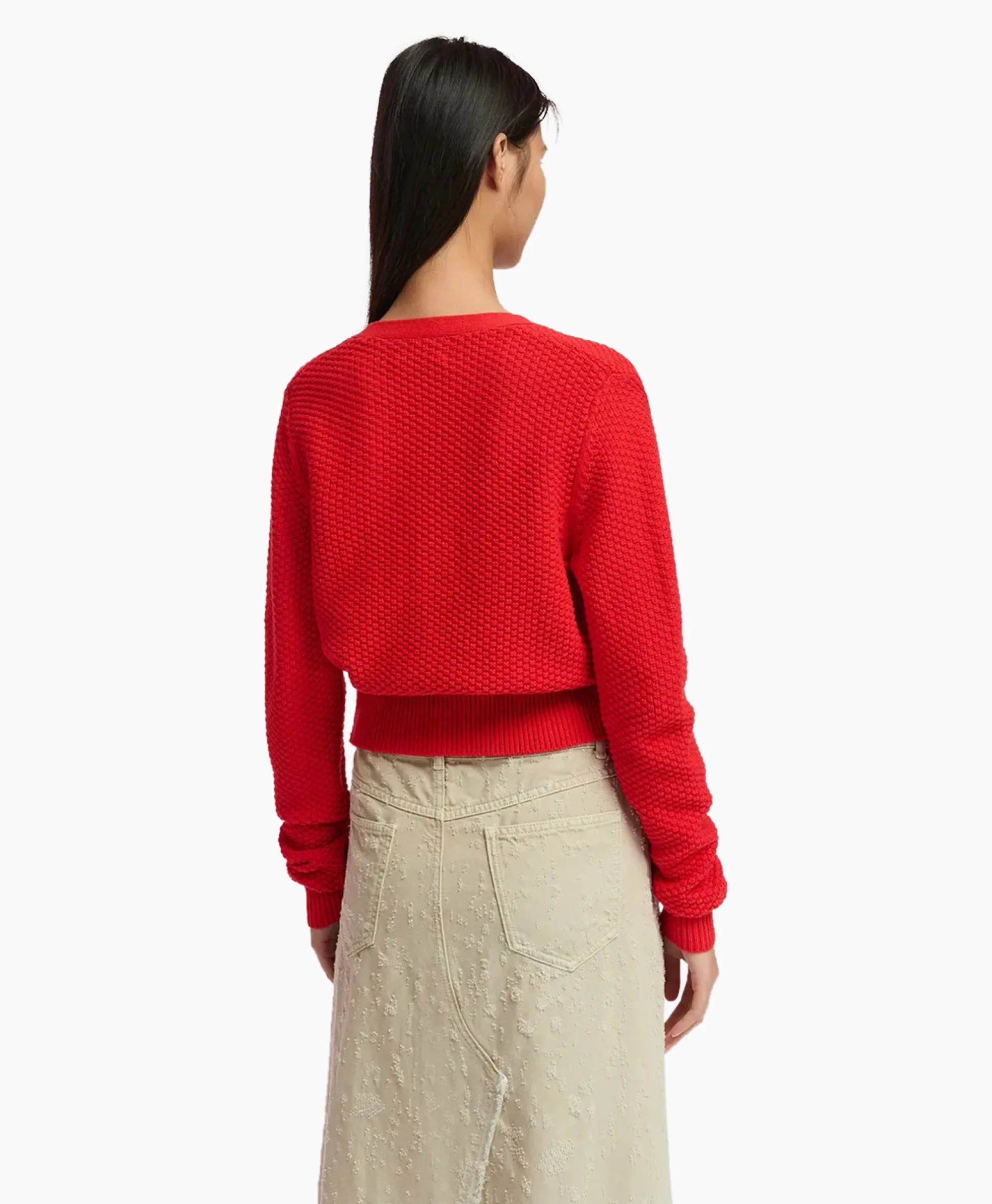 Essentiel Antwerp Vest Farah Midden Rood*Dames Vesten