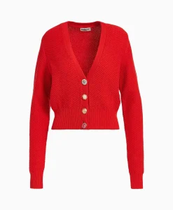 Essentiel Antwerp Vest Farah Midden Rood*Dames Vesten