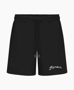 Flâneur Flaneur Korte Broek Signature Zwart*Heren Broeken