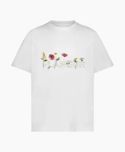 Flâneur Flaneur T-Shirt Korte Mouw Botanical Wit*Heren T-Shirts