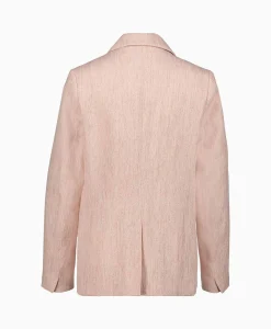Forte_forte Blazer Linen Lurex Micro Herringbone Boxy Rose*Dames Blazers