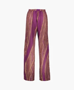 Forte_forte Pantalon Lurex Jacquard Jersey Flared Paars*Dames Broeken