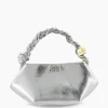 Ganni Schouder / Hand Tas Bou Mini Zilver*Dames Tassen
