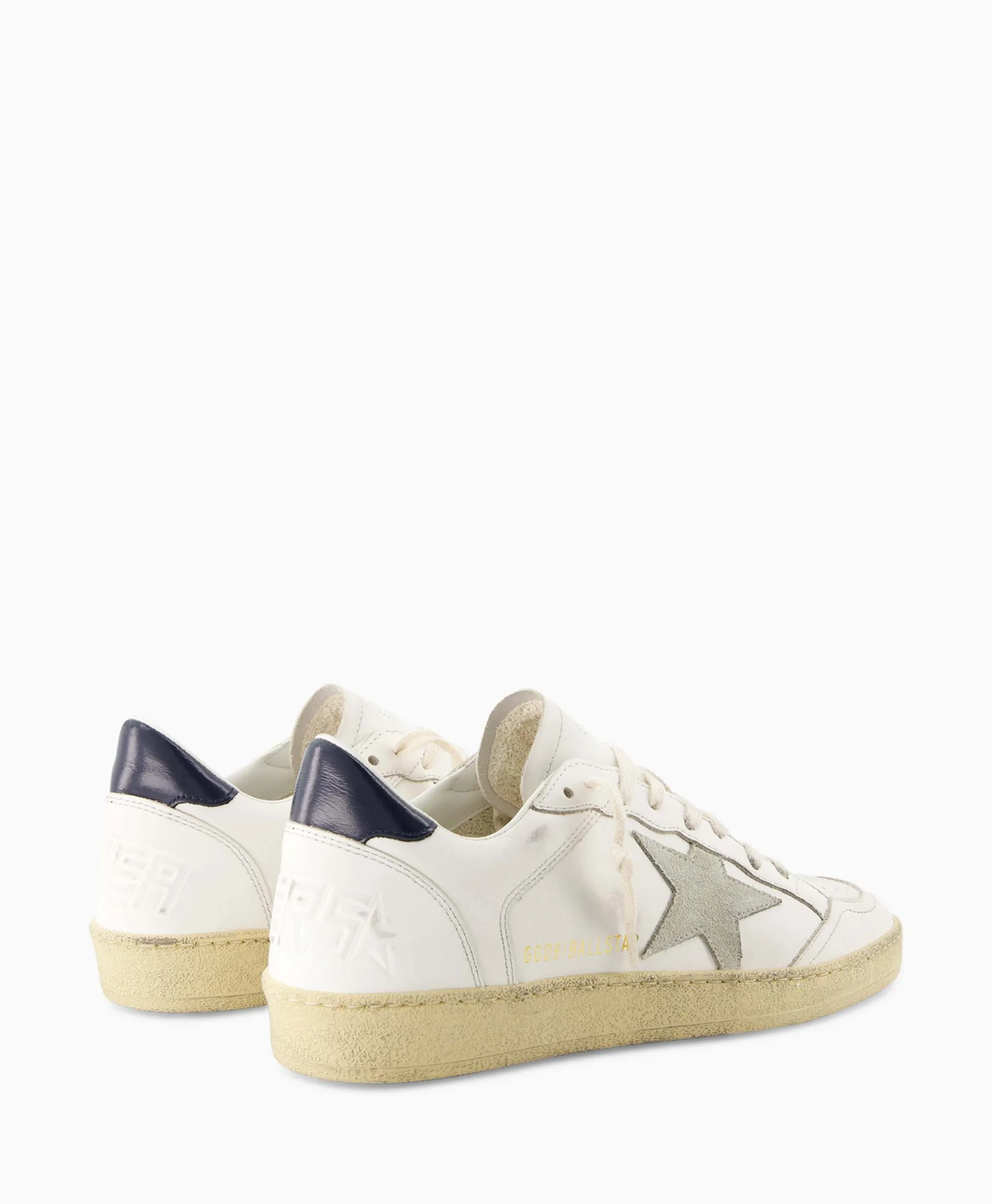 Golden Goose Sneaker Ballstar Leather Upper Suede Star Shiny Le Off White*Heren Sneakers