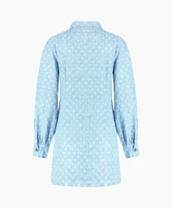 Harper & Yve Harper & Yve Mini Jurk Flo-Dr Licht Blauw*Dames Jurken