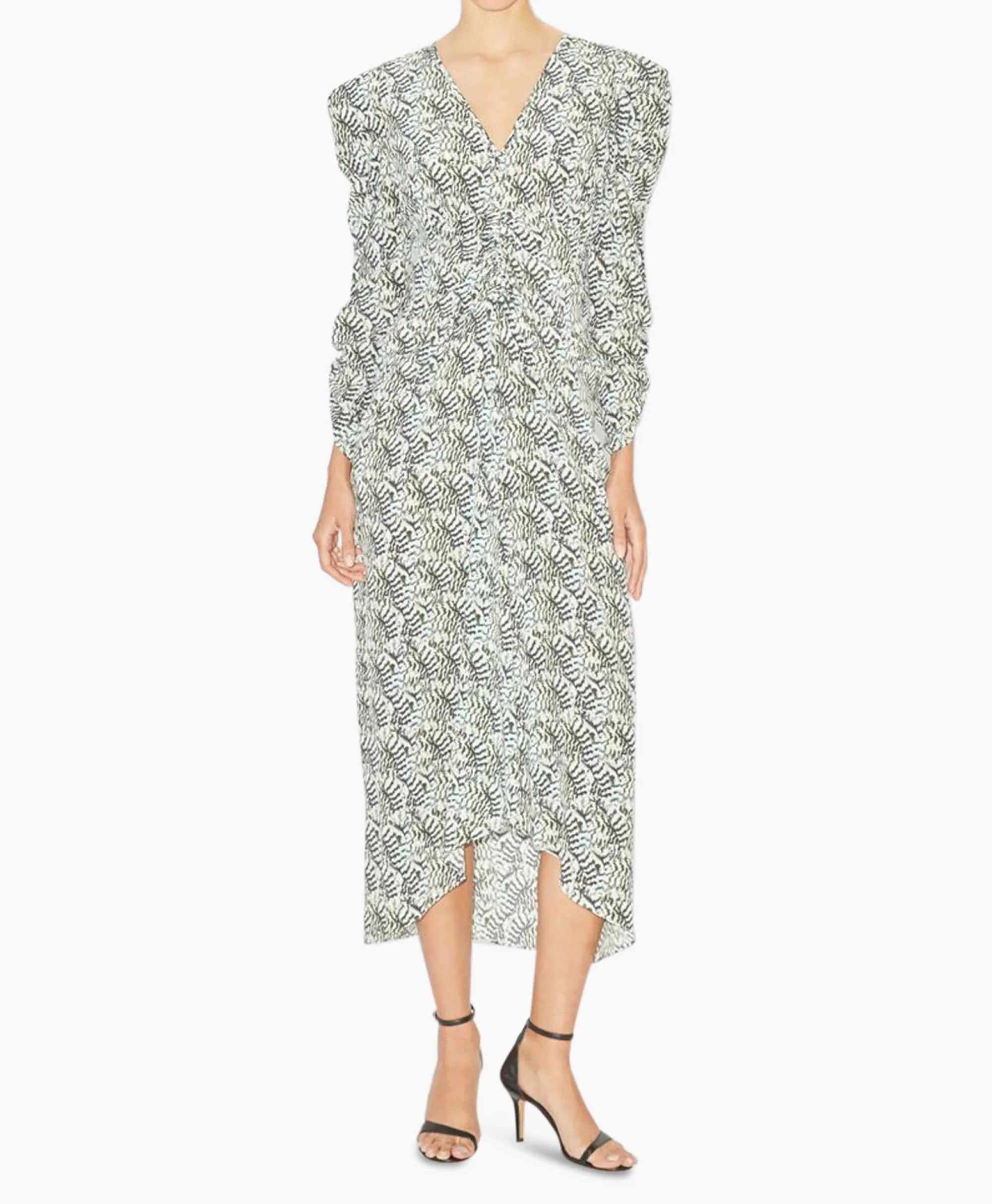 Isabel Marant Midi Jurk Albini-Ga Ecru*Dames Bruiloftskleding