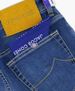 Jacob Cohen Jeans Pant 5 Pkt Slim Fit Bard Blauw*Heren Broeken