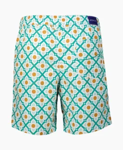 Jacob Cohen Zwembroek Maiolica Print Groen*Heren Zwembroeken