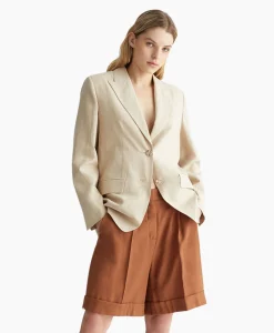 Liu Jo Blazer Giacca Loose 2 Bottoni Zand*Dames Blazers