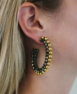 Lott. Gioielli Oorbellen Ce Gb Oval Creole Deluxe Lgroen*Dames Sieraden