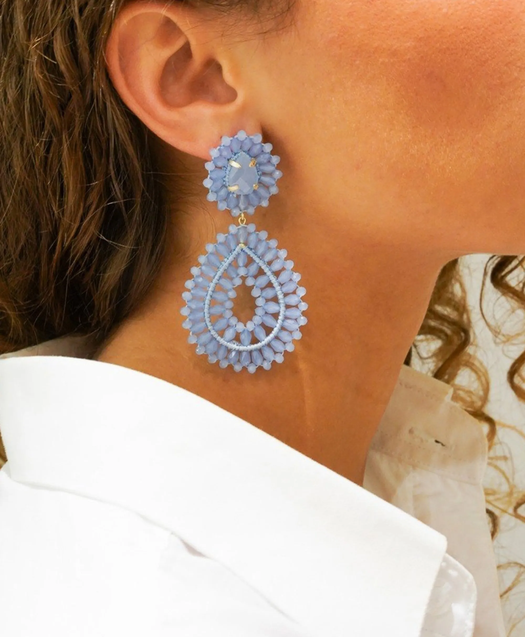 Lott. Gioielli Oorbellen Ce Si Double Drop S Blauw*Dames Sieraden