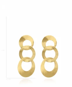 Lott. Gioielli Oorbellen Triple Round L Goud*Dames Sieraden