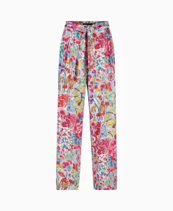 Marc Cain Pants Bloemenbroek Wp 81.34 W10 Licht Rood*Dames Broeken