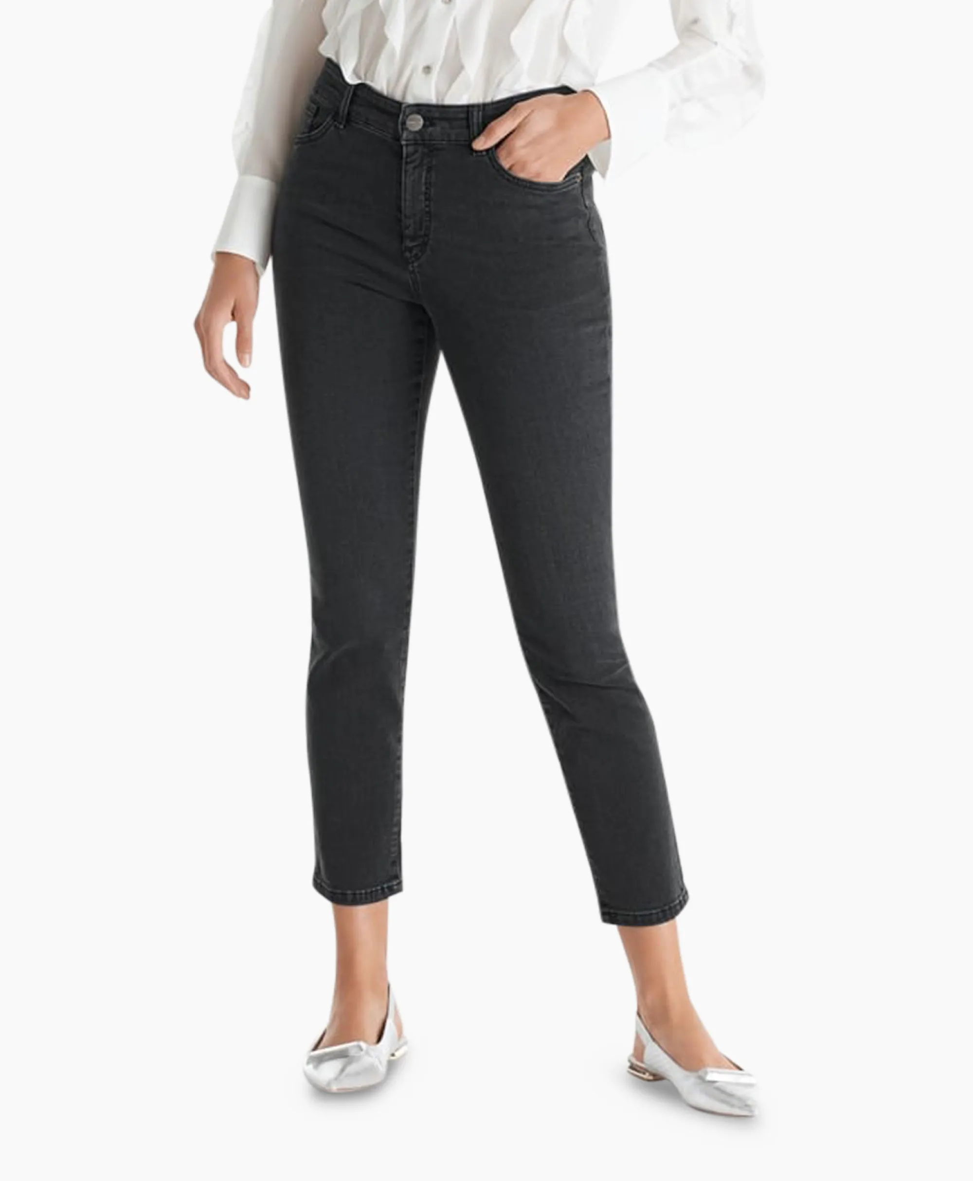 Marc Cain Pants Jeans +P 82.01 D14 Donker Grijs*Dames Broeken