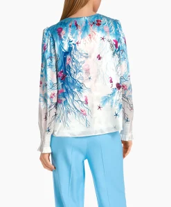 Marccain Collectie Blouse Wc 51.47 W89 Aqua*Dames Blouses