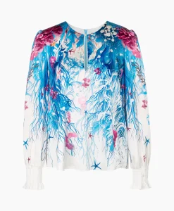 Marccain Collectie Blouse Wc 51.47 W89 Aqua*Dames Blouses