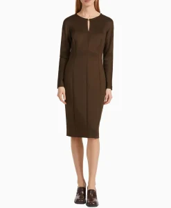 Marccain Collectie Jurk Vc 21.27 J22 Bruin*Dames Bruiloftskleding