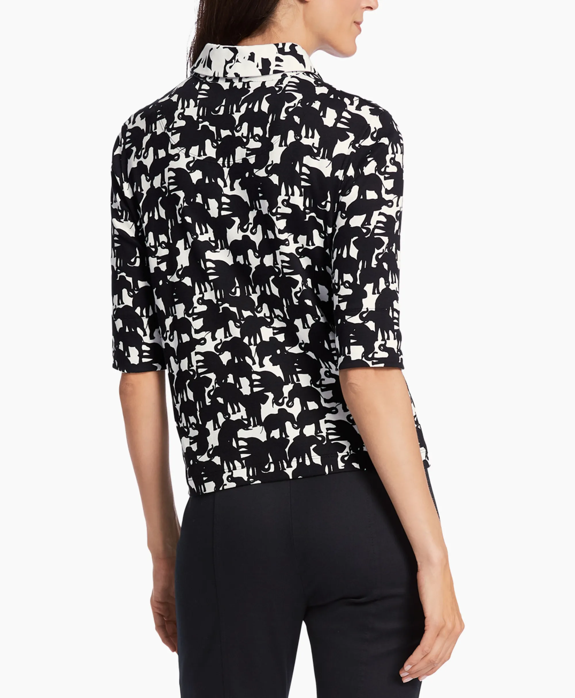 Marccain Collectie Polo Wc 53.04 J11 Zwart*Dames Polo's